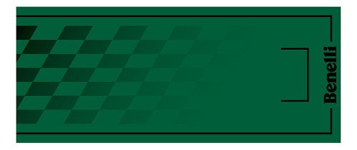 Benelli tapis moto, vert, 190 x 80 cm