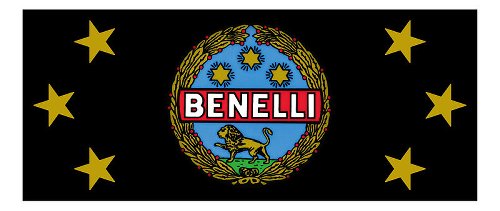 Benelli Motorradteppich, anthrazit mit Sternen, 190 x 80 cm