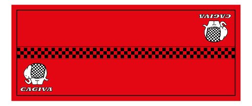 Cagiva tapis moto, rouge, 190 x 80 cm