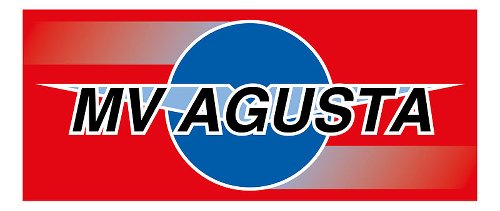 MV Agusta Motorcycle carpet retro design, red/blue, 190 x 80