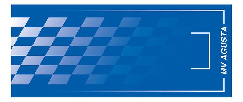 MV Agusta Motorcycle carpet, start with checkered flag/blue,