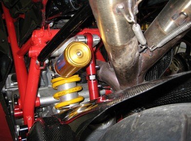 Ducabike Heckverstellung, rot - Ducati 848 / 1098 / 1198 /