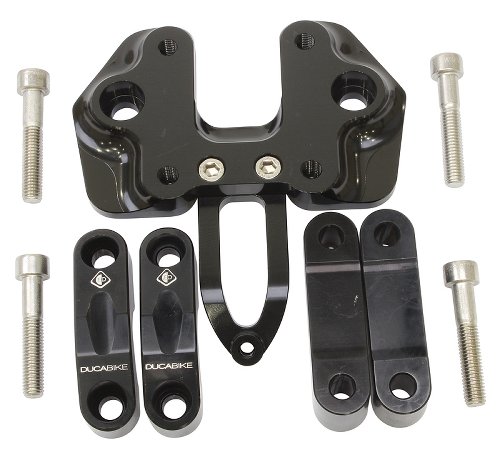 Ducabike Handlebar clamp, adjustable, black - Ducati