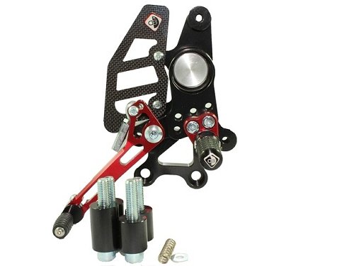 Ducabike Footpegs system, black-red - Ducati Multistrada 620