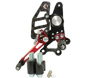 Ducabike Footpegs system, black-red - Ducati Multistrada 620