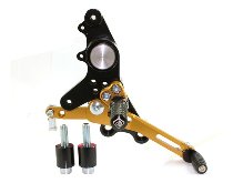 Ducabike Footpegs system, black-gold - Ducati Multistrada