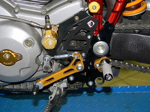 Ducabike Footpegs system, black-gold - Ducati Multistrada