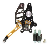 Ducabike Footpegs system, black-gold - Ducati Multistrada