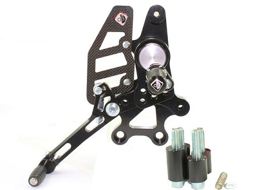 Ducabike Footpegs system, black - Ducati Multistrada 620 /