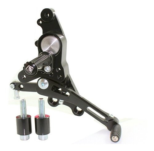 Ducabike Footpegs system Eco version, black - Ducati