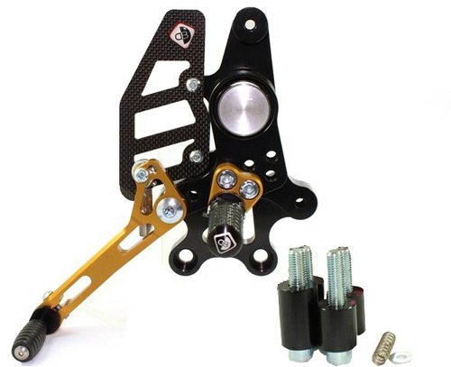Ducabike Footpegs system Eco version, black - Ducati