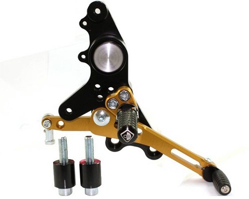 Ducabike Footpegs system Eco version, black - Ducati