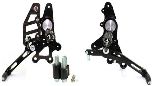 Ducabike Footpegs system Eco version, black - Ducati