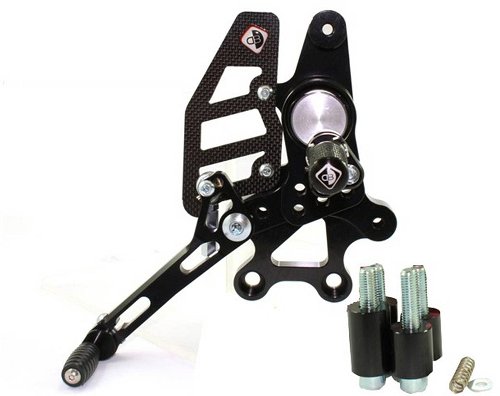 Ducabike Footpegs system Eco version, black - Ducati