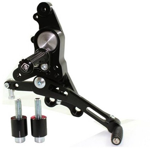Ducabike Footpegs system Eco version, black - Ducati
