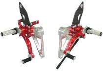 Ducabike Kit Pedal Ducati Monster S2R/S4R/S4RS Plata/Rojo