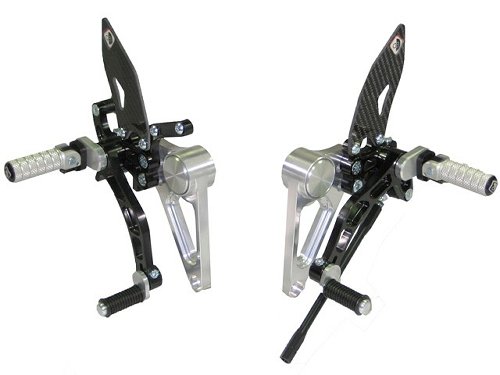 Ducabike Kit Pedal Ducati Monster S2R/S4R/S4RS Plata/Negro