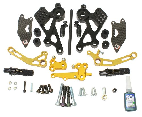 Ducabike Kit Pedal Ducati Monster 696 / 796 / 1100 Negro/Oro