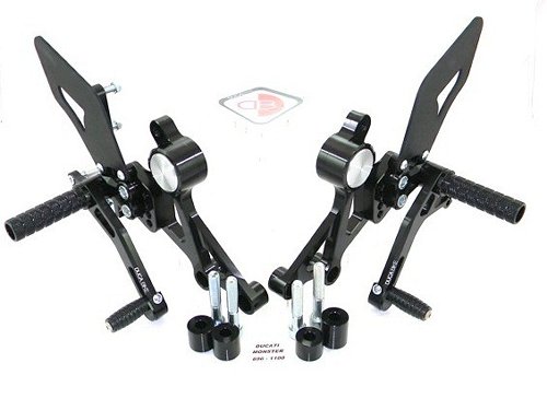 Ducabike Footpeg system Eco version, black - Ducati Monster