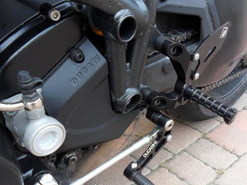 Ducabike Footpeg system Eco version, black - Ducati 848 /