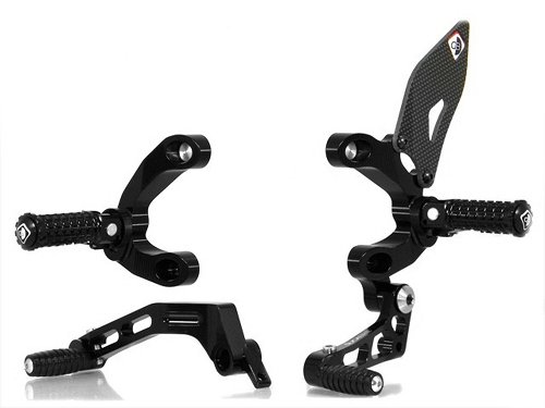 Ducabike Footpeg system Eco version, black - Ducati 848 /