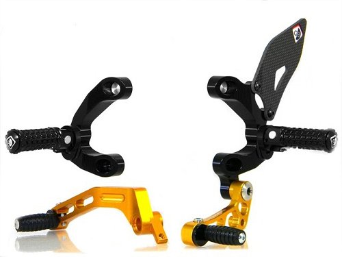 Ducabike Footpeg system Eco version, black - Ducati 848 /