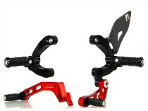 Ducabike Footpeg system Eco version, black - Ducati 848 /
