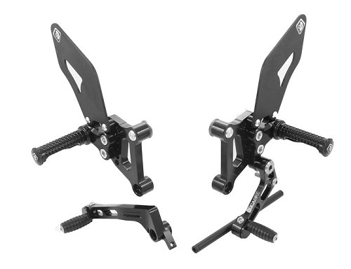 Ducabike Footpeg system, black - Ducati 848 / 1098