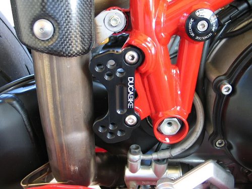 Ducabike Adapter für originale Fußrasten, schwarz - Ducati