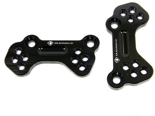 Ducabike Footpeg adapter for original footpegs, black -