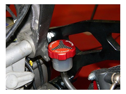 Ducabike Ausgleichsbehälterdeckel, hinten, rot - Ducati