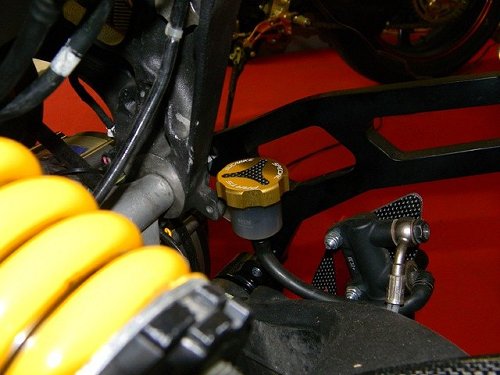 Ducabike Fluid reservoir cap, rear, gold - Ducati
