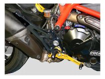 Ducabike Footrest system, black-gold - Ducati Hypermotard