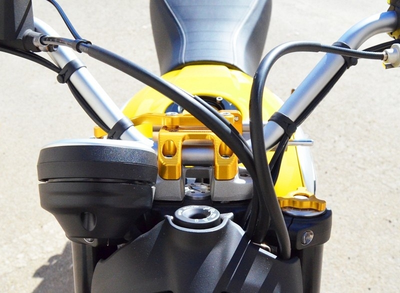 Ducabike Haltersatz Lenkungsdämpfer, schwarz-rot - Ducati Scrambler 