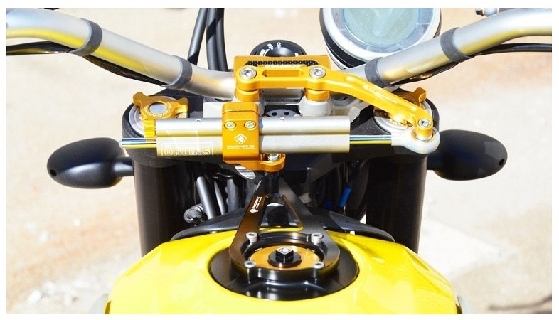 Ducabike Haltersatz Lenkungsdämpfer, schwarz-gold - Ducati 