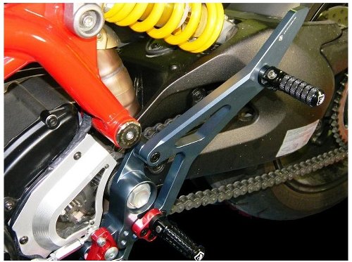 Ducabike Passenger footrest kit, black - Ducati 821