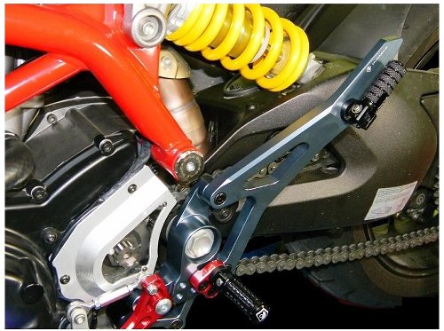 Ducabike Passenger footrest kit, black - Ducati 821