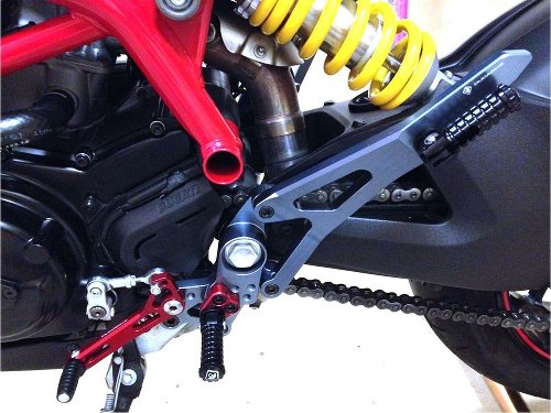 Ducabike Passenger footrest kit, black - Ducati 821