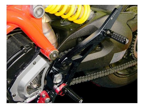 Ducabike Passenger footrest kit, black - Ducati 821