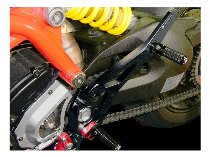 Ducabike Passenger footrest kit, black - Ducati 821