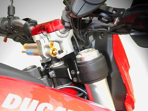 Ducabike Steering damper mounting kit, black - Ducati