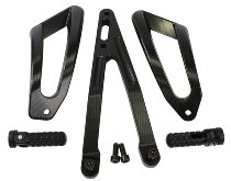 Ducabike Passenger footpegs, black - Ducati Monster 821 /