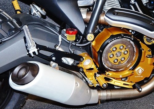 Ducabike Footpegs support, black - Ducati Scrambler...