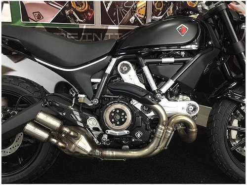 Ducabike Footpegs support, black - Ducati Scrambler...