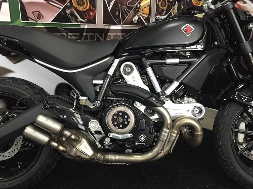 Ducabike Footpegs support, black - Ducati Scrambler...