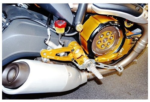 Ducabike Footpeg support, gold - Ducati Scrambler...