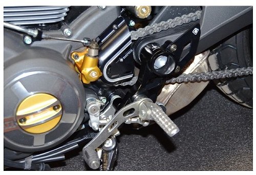 Ducabike Footpeg support, black - Ducati Scrambler...