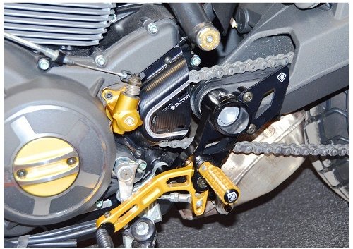Ducabike Footpeg support, black - Ducati Scrambler...