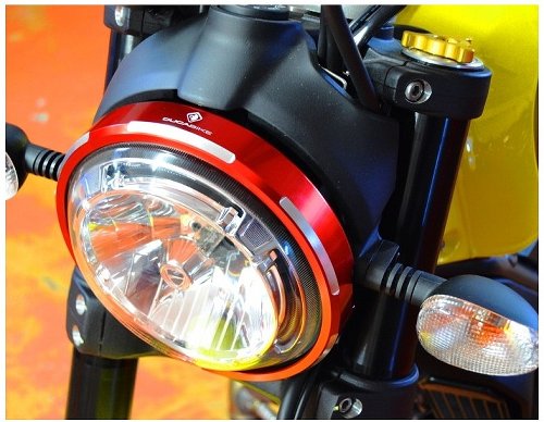 Ducabike Scheinwerferring, rot - Ducati Scrambler...