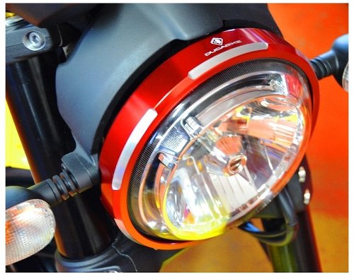 Ducabike Scheinwerferring, rot - Ducati Scrambler...